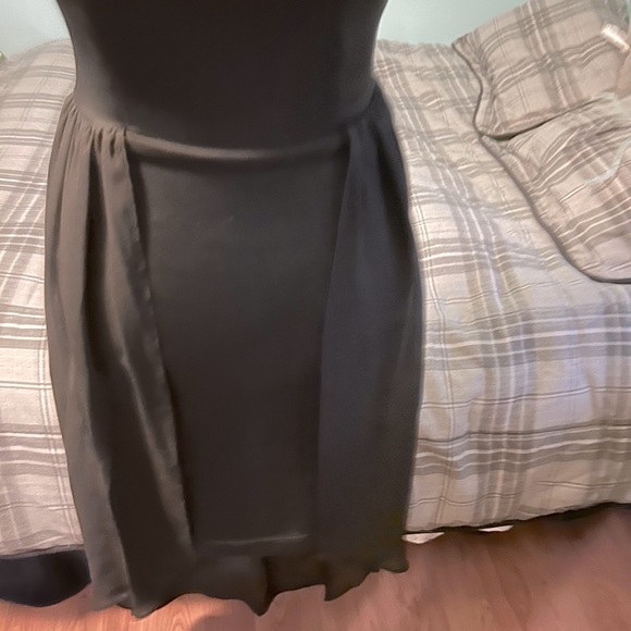 Arden B dress. Black, high-low fitted cocktail dress - Picture 4 of 6